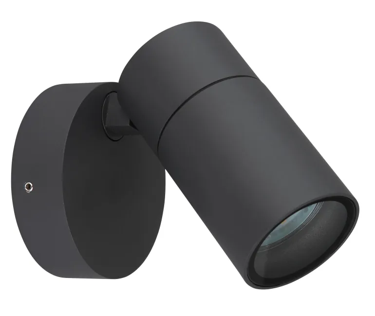 Applique extérieure pivotante en aluminium noir GU10