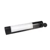 Applique noire tube LED 7W / 500LM culot S19 et prise 2P+T