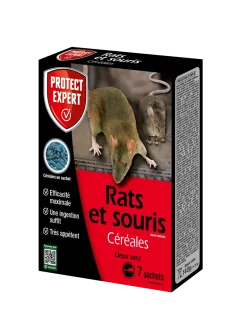 Appât céréales prêt à l'emploi rats et souris 140g