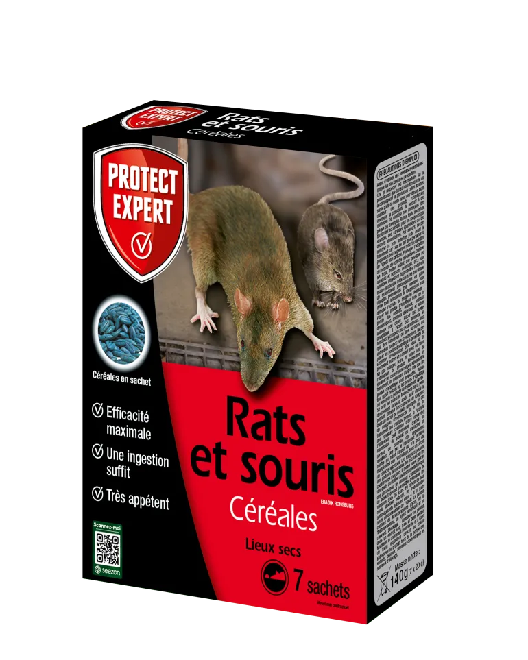 Appât céréales prêt à l'emploi rats et souris 140g