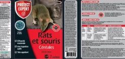 Appât céréales prêt à l'emploi rats et souris 140g