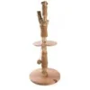 Arbre à chat en bois caféier 2 niveaux H.93 cm