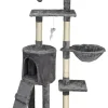 Arbre à chat grande taille anthracite 49x35x138 cm