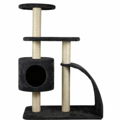 Arbre à chat griffoir avec refuge et 2 plateformes Gris
