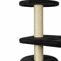 Arbre à chat griffoir avec refuge et 2 plateformes Gris