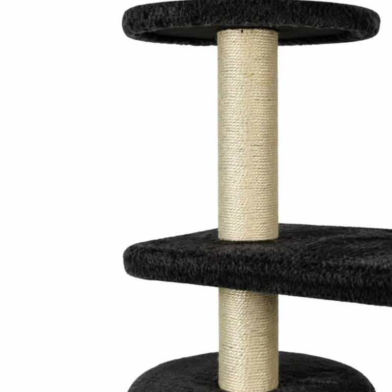 Arbre à chat griffoir avec refuge et 2 plateformes Gris