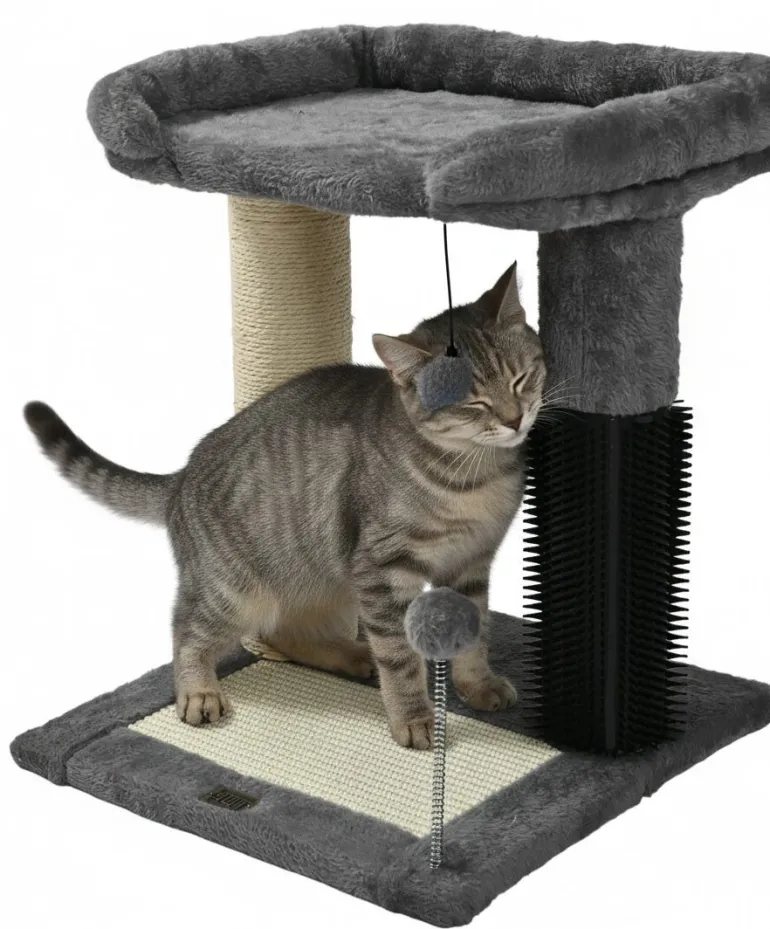 Arbre à chat à plateforme - jouet, griffoir, grattoir Gris