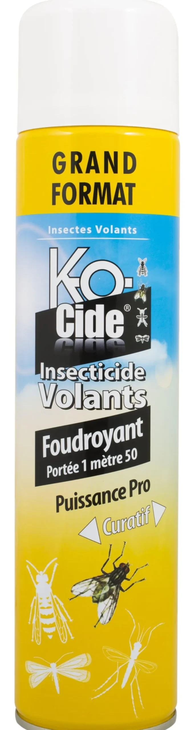 Aérosol foudroyant tous insectes volants portée 1,5m 600ml