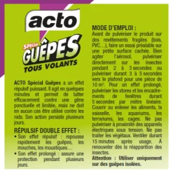 Aérosol spécial guêpes/insectes volants 400ml + 25% offerts
