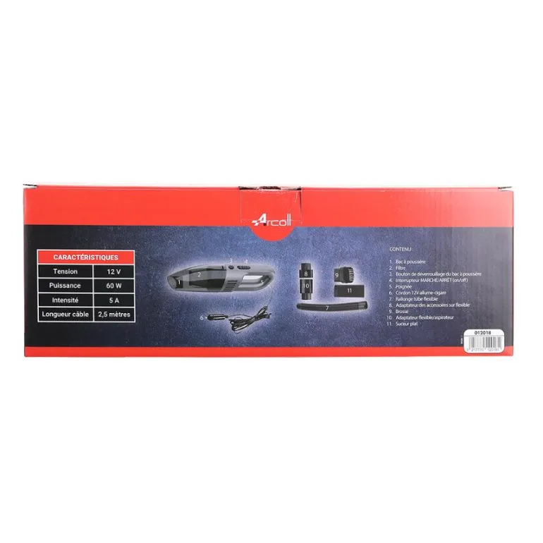 Aspirateur à main pour voiture 12V