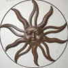 Astre mural soleil/lune 2 métal 64x1x64 cm