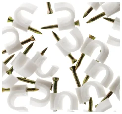 20 attaches plastiques Ø4/5mm blanc