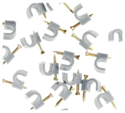 20 attaches plastiques Ø8/9mm gris