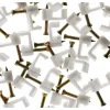 50 attaches pour fil méplat blanc 01