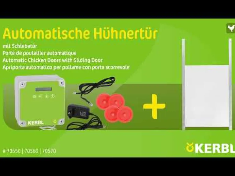 Automatisme pour porte de poulailler KERBL