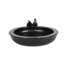 Bain d'oiseaux rond gris anthracite