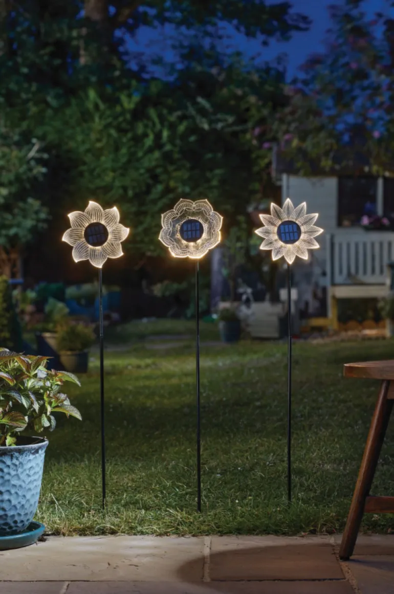 Balise solaire Bloomline 12 LED blanc chaud- Vendu à l'unité