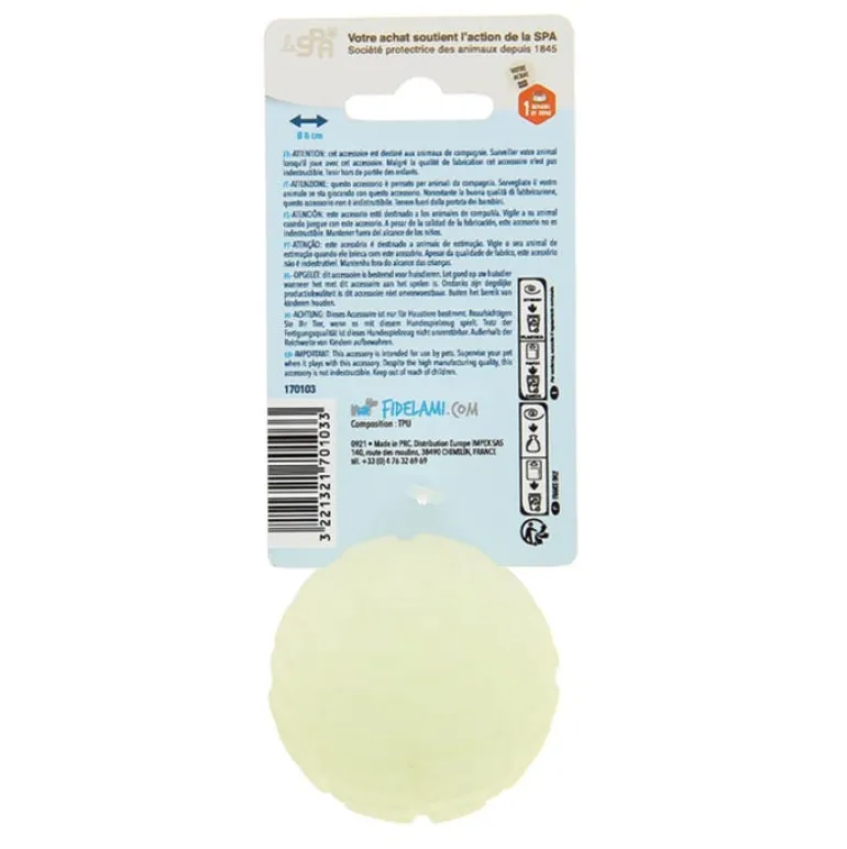 Balle phosphorescente pour chien Ø6 cm