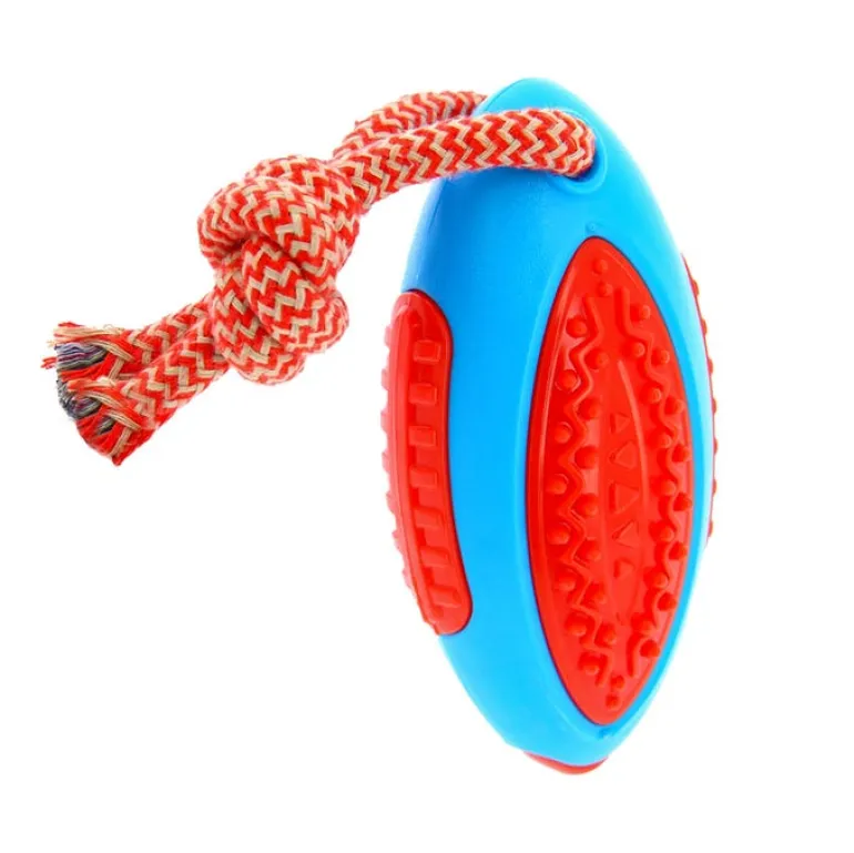 Ballon de rugby bi-matière pour dentition 18/28 cm