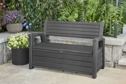 Banc avec coffre de rangement Otter résine gris 227L KETER