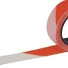 Bande de chantier blanc/rouge 50 mm x 100 m