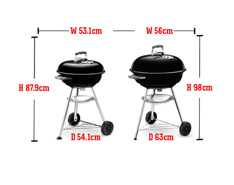 Barbecue à charbon Compact Kettle Ø57cm WEBER
