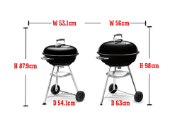 Barbecue à charbon Compact Kettle Ø47cm WEBER