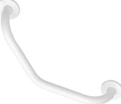 Barre de maintien coudée 135° 225 x 225 cm acier époxy blanc