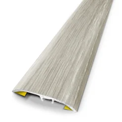 Barre de seuil alu plaxé chêne gris perle adhésif 3,7x83cm