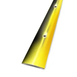 Barre de seuil plat acier laitonné à visser 3x83cm