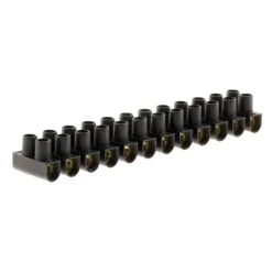 Barrette de connexion 4mm² noir 12 plots ZENITECH