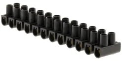 Barrettes 10mm² noir 12 plots