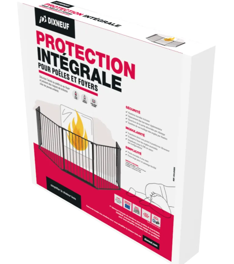 Barrière de protection pour poêle Intégrale acier noir