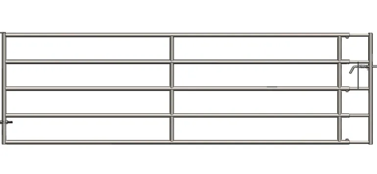 Barrière d'herbage extensible galvanisée 4 à 5 m