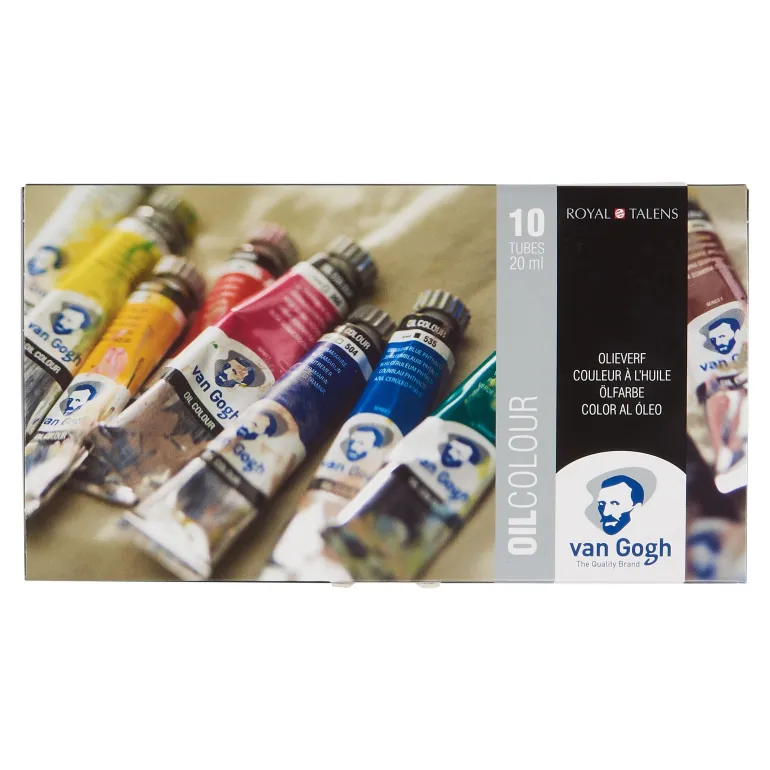 Base couleurs à l'huile avec 10 couleurs en tubes de 20 ml