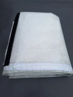 Bâche armée 220g/m² porte zippée pour serre largeur 2 m
