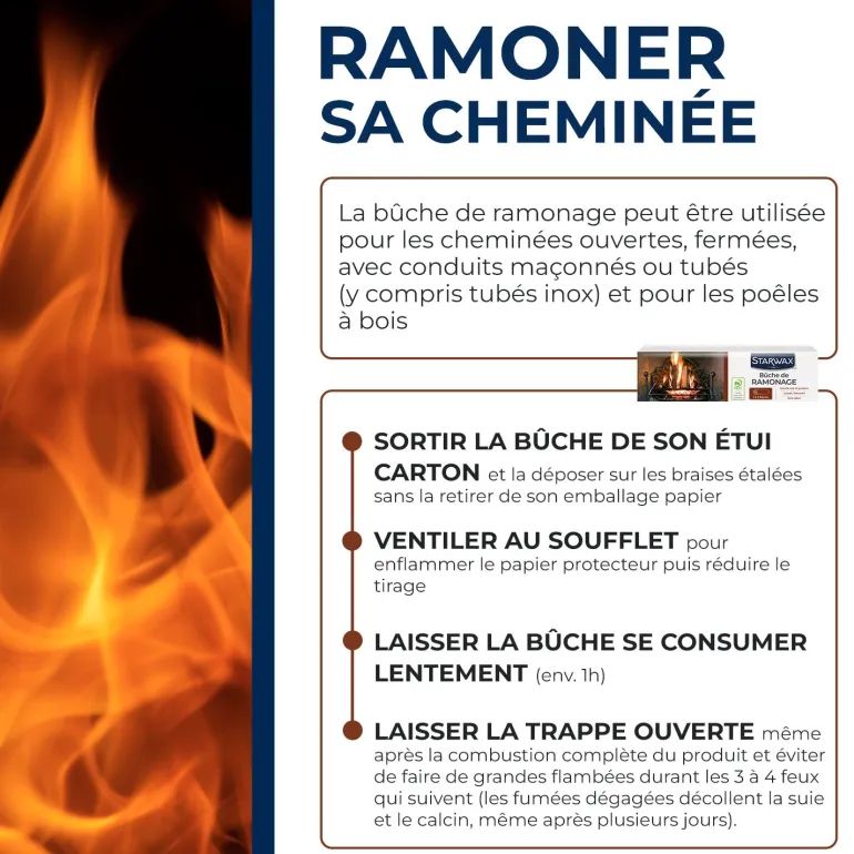 Bûche de ramonage 1,1kg STARWAX