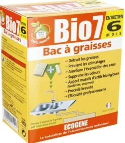 BIO 7 Bac à graisses entretien 6 mois ECOGENE