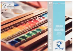 Bloc papier pour aquarelle 12 feuilles taille 10,5 x 15 cm