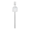 Bloc guide genouillère 6 pans de 7 acier et plastique blanc