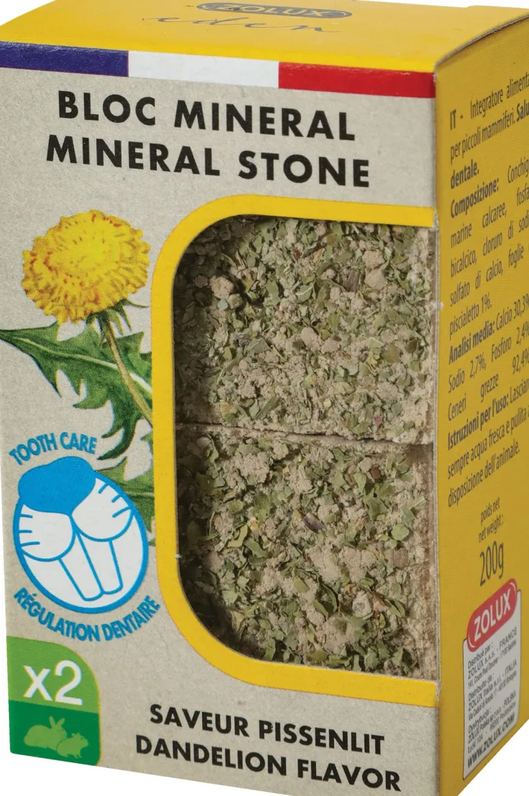 Bloc minéral pour rongeur pissenlit 200g