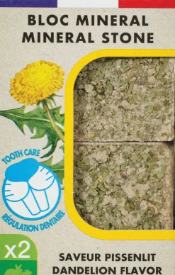 Bloc minéral pour rongeur pissenlit 200g