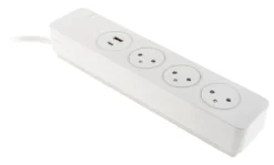 Bloc mutiprise Mantea 3 prises easyeject + 2 USB blanc