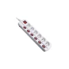 Bloc 6 prises 16A Interrupteur blanc - ELECTRALINE