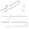Bloque-portes à glissière pour porte double blanc (x2)