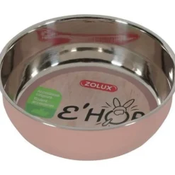 Bol inox Ehop 400ml rose pour petit mammifère