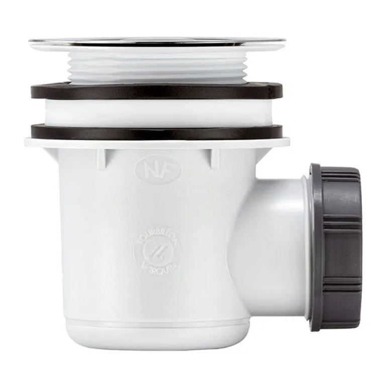 Bonde de douche Tourbillon Ø60mm grille ABS chromé WIRQUIN