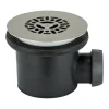 Bonde tourbillon sortie horizontale Ø90mm grille brossé