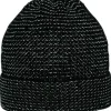 Bonnet uni Orion à revers en maille doublé polaire noir