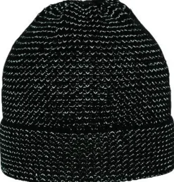 Bonnet uni Orion à revers en maille doublé polaire noir